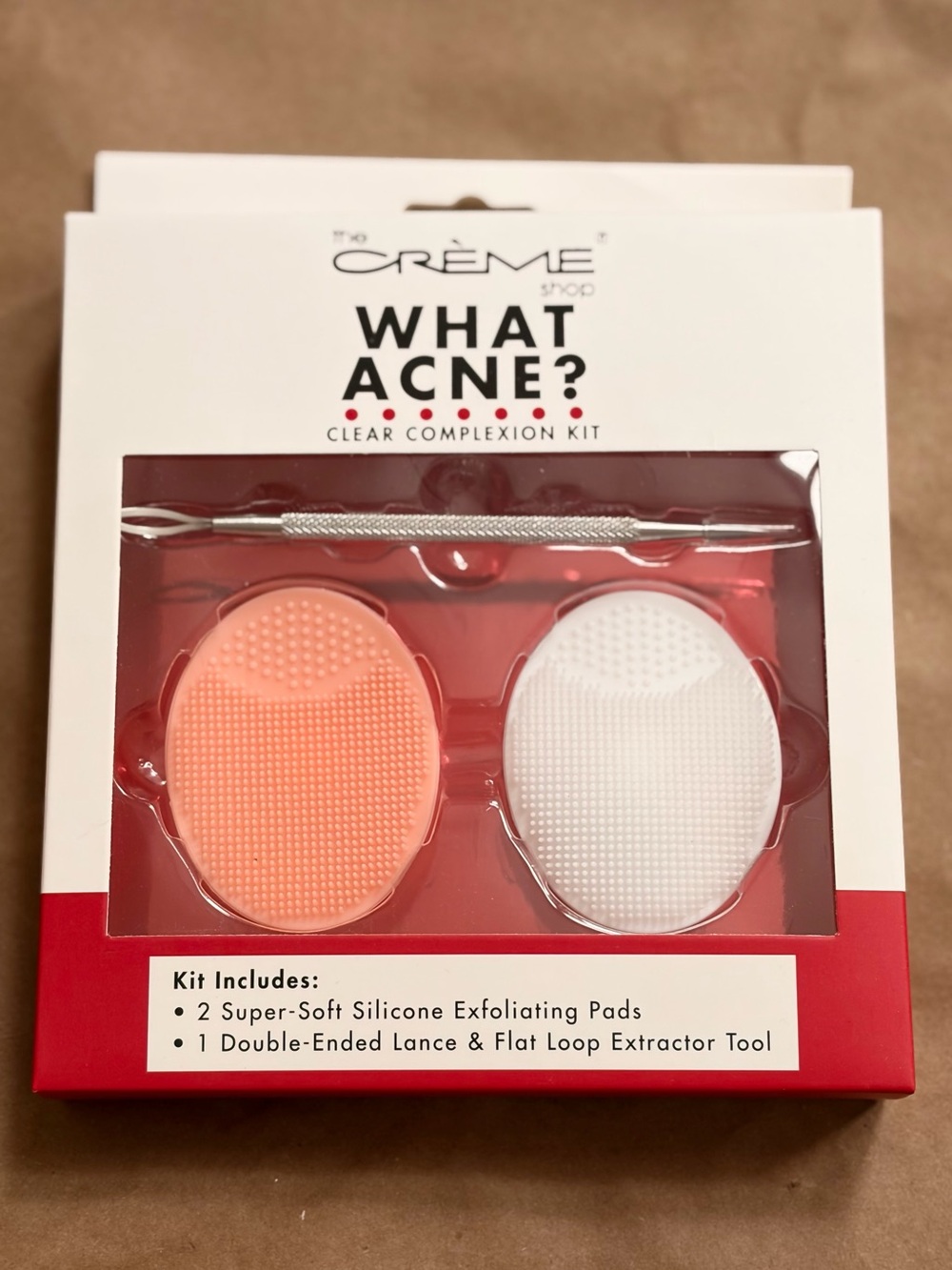 The Crème Shop What Acne? Clear Complexion Kit Cleansing Pads & Extractor Tool